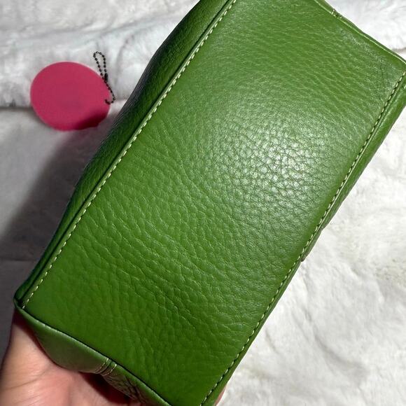 COACH Vintage Y2K EST. 1941 Leatherware Green Mini Shoulder Baguette Bag - Picture 3 of 8